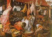 Pieter Aertsen  Butcher's Stall with the Flight into Egypt china oil painting reproduction